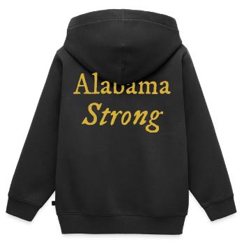 Alabama Fort - Sweat Premium à capuche zippé enfant bio - noir - Dos - AI Model Kid Male (0cm)