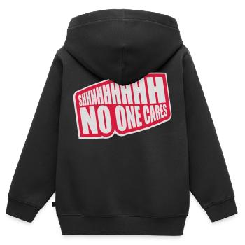chut personne ne s’en soucie - Sweat Premium à capuche zippé enfant bio - noir - Dos - AI Model Kid Male (0cm)