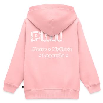 Phil - Mann, Mythos, Legende - Kinder Premium Organic Zip Hoodie - Rosa - Hinten - AI Model Kid Female (0cm)