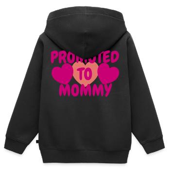 Mutter werdende Mama Mommy Schwangerschaft Mom - Kinder Premium Organic Zip Hoodie - Schwarz - Hinten - AI Model Kid Male (0cm)