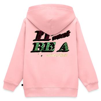 awesome health informatics specialist clothing - Kinder Premium Organic Zip Hoodie - Rosa - Hinten - AI Model Kid Female (0cm)