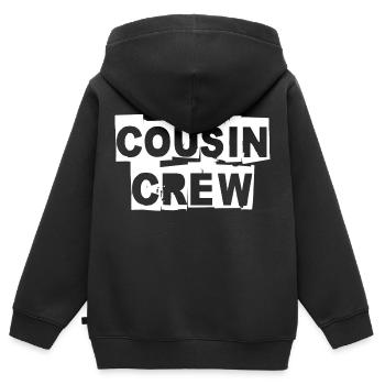 Équipage Cousin - Sweat Premium à capuche zippé enfant bio - noir - Dos - AI Model Kid Male (0cm)