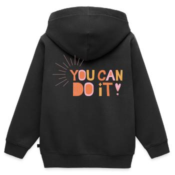 You Can Do It! - Kinder Premium Organic Zip Hoodie - Schwarz - Hinten - AI Model Kid Male (0cm)