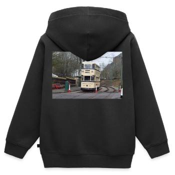 Sheffield's Last Tram - Kids Premium Organic Zip-up Hoodie - black - Back - AI Model Kid Male (0cm)