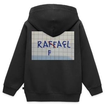 Birthday present for Rafael - Kids Premium Organic Zip-up Hoodie - black - Back - AI Model Kid Male (0cm)