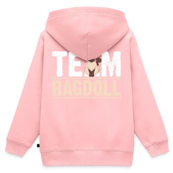 Ragdollkatze Katze - Kinder Premium Organic Zip Hoodie - Rosa - Hinten - AI Model Kid Female (0cm)