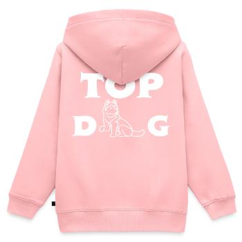 TOP DOG - Kids Premium Organic Zip-up Hoodie - rose - Back - AI Model Kid Female (0cm)