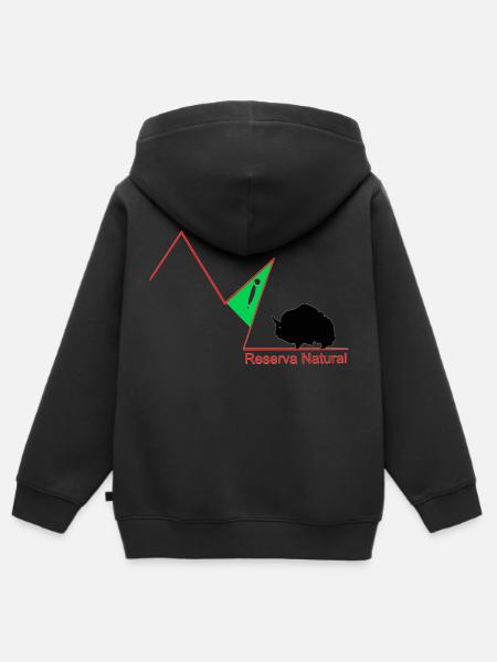Naturschutzgebiet - Kinder Premium Organic Zip Hoodie - Schwarz