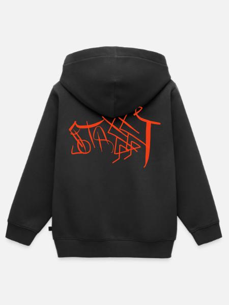 Straat Hoodie Strassen Kapuzenpullover - Kinder Premium zip hoodie biologisch - zwart