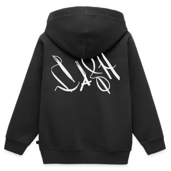 T-Shirt mit Aufschrift Cash - Kinder Premium Organic Zip Hoodie - Schwarz - Hinten - AI Model Kid Male (0cm)