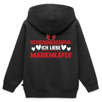 Marienkäfer - Kinder Premium Organic Zip Hoodie - Schwarz - Hinten - AI Model Kid Male (0cm)