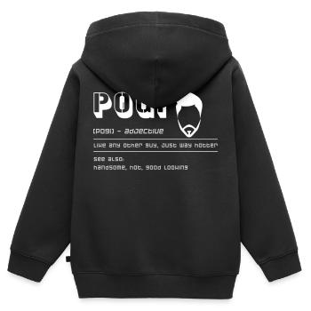 Déclaration hilarante de Pogi Drapeau philippin - Sweat Premium à capuche zippé enfant bio - noir - Dos - AI Model Kid Male (0cm)