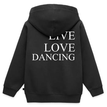 Dancing Dance Music - Kids Premium Organic Zip-up Hoodie - black - Back - AI Model Kid Male (0cm)