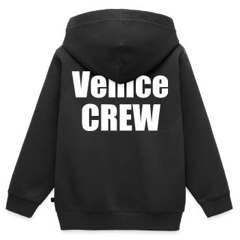 Équipage de Venise - Sweat Premium à capuche zippé enfant bio - noir - Dos - AI Model Kid Male (0cm)