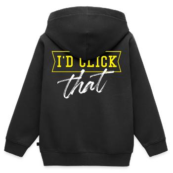 I'd click that Floor installer - Kids Premium Organic Zip-up Hoodie - black - Back - AI Model Kid Male (0cm)