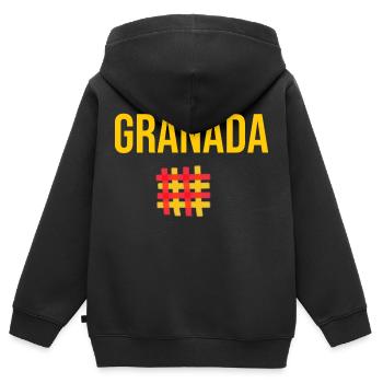 Fisherman's Hat Granada - Kids Premium Organic Zip-up Hoodie - black - Back - AI Model Kid Male (0cm)