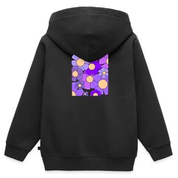 Blumen United - Kinder Premium Organic Zip Hoodie - Schwarz - Hinten - AI Model Kid Male (0cm)