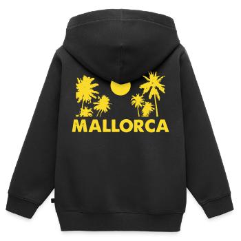 mallorca 1 - Kinder Premium Organic Zip Hoodie - Schwarz - Hinten - AI Model Kid Male (0cm)