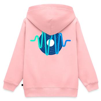 Son de musique - Sweat Premium à capuche zippé enfant bio - rose - Dos - AI Model Kid Female (0cm)