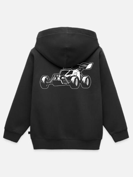 RC Car Ferngesteuertes Auto - Kinder Premium Organic Zip Hoodie - Schwarz