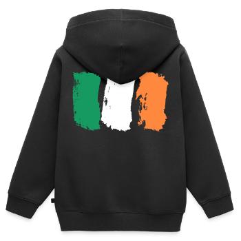 Irische Flagge / Republik Irland Nationalflagge - Kinder Premium Organic Zip Hoodie - Schwarz - Hinten - AI Model Kid Male (0cm)