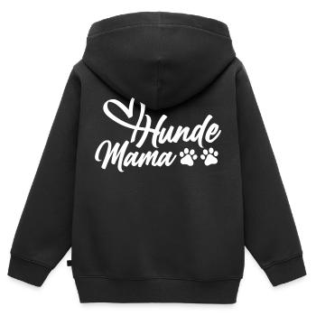 Hunde Hundefreund Haustier - Kinder Premium Organic Zip Hoodie - Schwarz - Hinten - AI Model Kid Male (0cm)