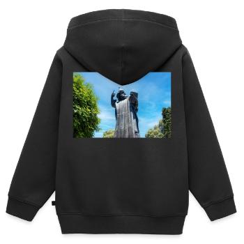 Statue de Grégoire de Grgur Ninski à Split - Sweat Premium à capuche zippé enfant bio - noir - Dos - AI Model Kid Male (0cm)