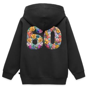 50th Birthday vintage retro Born in 1973 Birthday - Kids Premium Organic Zip-up Hoodie - black - Back - AI Model Kid Male (0cm)
