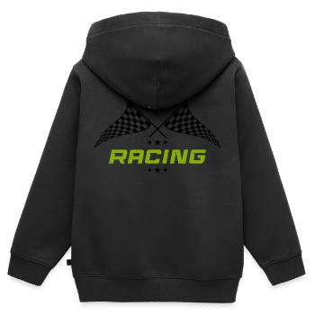 racing symbol - Kinder Premium Organic Zip Hoodie - Schwarz - Hinten - AI Model Kid Male (0cm)