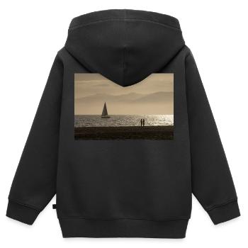Evening atmosphere at Venice Beach - Kids Premium Organic Zip-up Hoodie - black - Back - AI Model Kid Male (0cm)