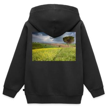 Kapelle der Madonna di Vitaleta - Kinder Premium Organic Zip Hoodie - Schwarz - Hinten - AI Model Kid Male (0cm)
