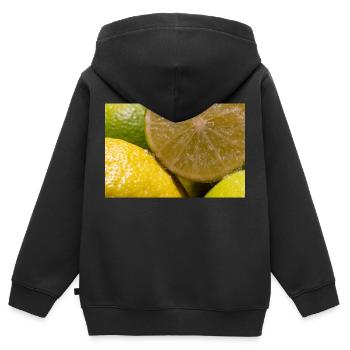 Lime - Kids Premium Organic Zip-up Hoodie - black - Back - AI Model Kid Male (0cm)
