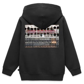 Réflexion sur la place Saint-Marc - Sweat Premium à capuche zippé enfant bio - noir - Dos - AI Model Kid Male (0cm)