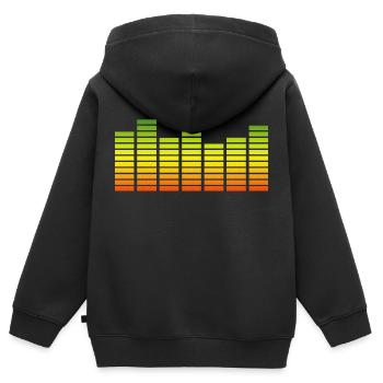 Reggae Musik Rastafari Jamaika - Kinder Premium Organic Zip Hoodie - Schwarz - Hinten - AI Model Kid Male (0cm)