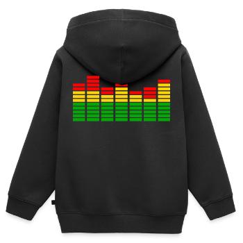 Reggae Musik Rastafari Jamaika - Kinder Premium Organic Zip Hoodie - Schwarz - Hinten - AI Model Kid Male (0cm)