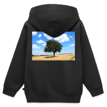 Tree, Environment, Nature - Kids Premium Organic Zip-up Hoodie - black - Back - AI Model Kid Male (0cm)