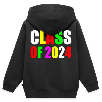 Class of 2024 - Kids Premium Organic Zip-up Hoodie - black - Back - AI Model Kid Male (0cm)