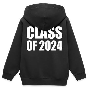 Class of 2024 - Kids Premium Organic Zip-up Hoodie - black - Back - AI Model Kid Male (0cm)