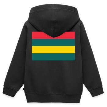 Insel Mauritius / Flagge von Mauritius - Kinder Premium Organic Zip Hoodie - Schwarz - Hinten - AI Model Kid Male (0cm)
