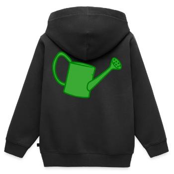 Gießkanne - Kinder Premium Organic Zip Hoodie - Schwarz - Hinten - AI Model Kid Male (0cm)