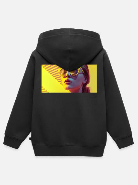 Sommer-Reflexionen - Kinder Premium Organic Zip Hoodie - Schwarz