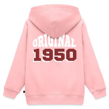 Original 1950 - Kinder Premium Organic Zip Hoodie - Rosa - Hinten - AI Model Kid Female (0cm)