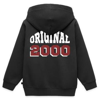 Original 2000 - Sweat Premium à capuche zippé enfant bio - noir - Dos - AI Model Kid Male (0cm)