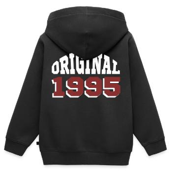 Original 1995 - Sweat Premium à capuche zippé enfant bio - noir - Dos - AI Model Kid Male (0cm)