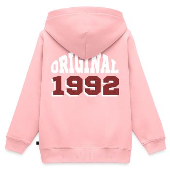 Original 1992 - Kinder Premium Organic Zip Hoodie - Rosa - Hinten - AI Model Kid Female (0cm)