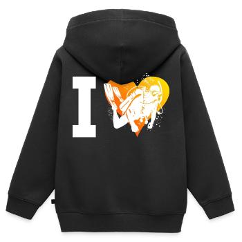 Plongée sous-marine Femme Plongée Plongée Plongée - Sweat Premium à capuche zippé enfant bio - noir - Dos - AI Model Kid Male (0cm)