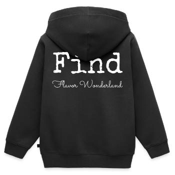 Drôle Découvertes passionnantes Culinaire Magie Blague - Sweat Premium à capuche zippé enfant bio - noir - Dos - AI Model Kid Male (0cm)