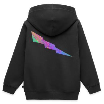 Blitz - Neon - Kinder Premium Organic Zip Hoodie - Schwarz - Hinten - AI Model Kid Male (0cm)