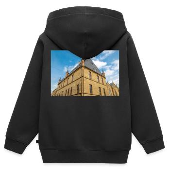 Vicariat archiépiscopal général à Osnabrück - Sweat Premium à capuche zippé enfant bio - noir - Dos - AI Model Kid Male (0cm)