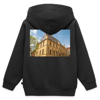 Vicariat archiépiscopal général à Osnabrück - Sweat Premium à capuche zippé enfant bio - noir - Dos - AI Model Kid Male (0cm)